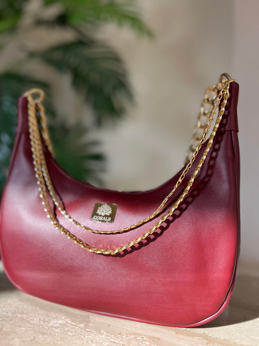 Burgundy HOBO Bag