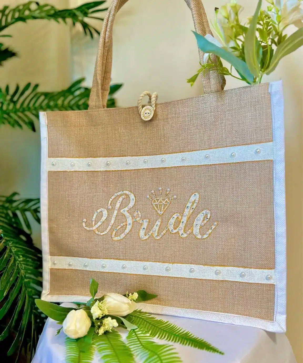 Bride Beach Tote bag (customize )by order