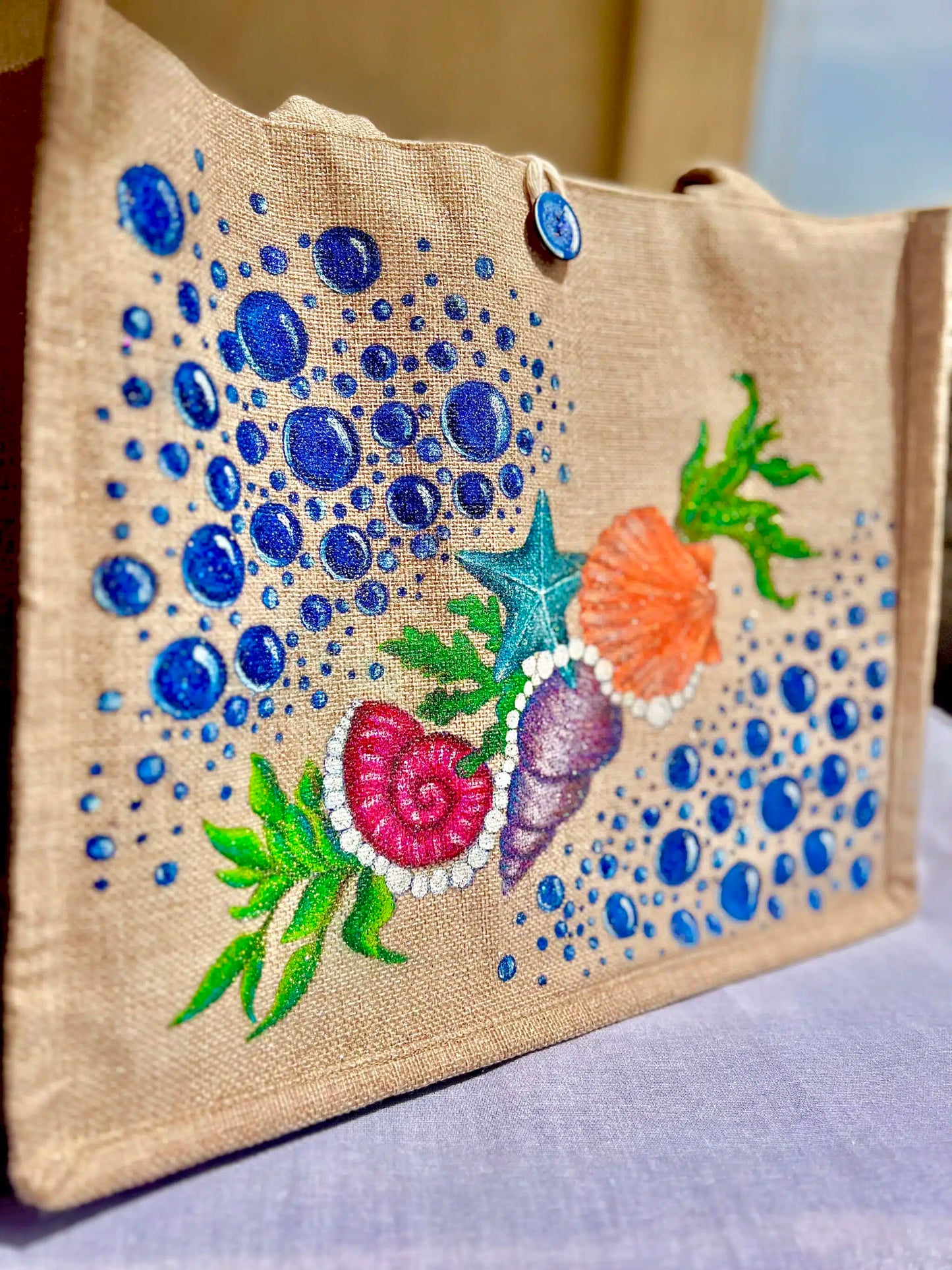 Shells tote beach bag ( by order )