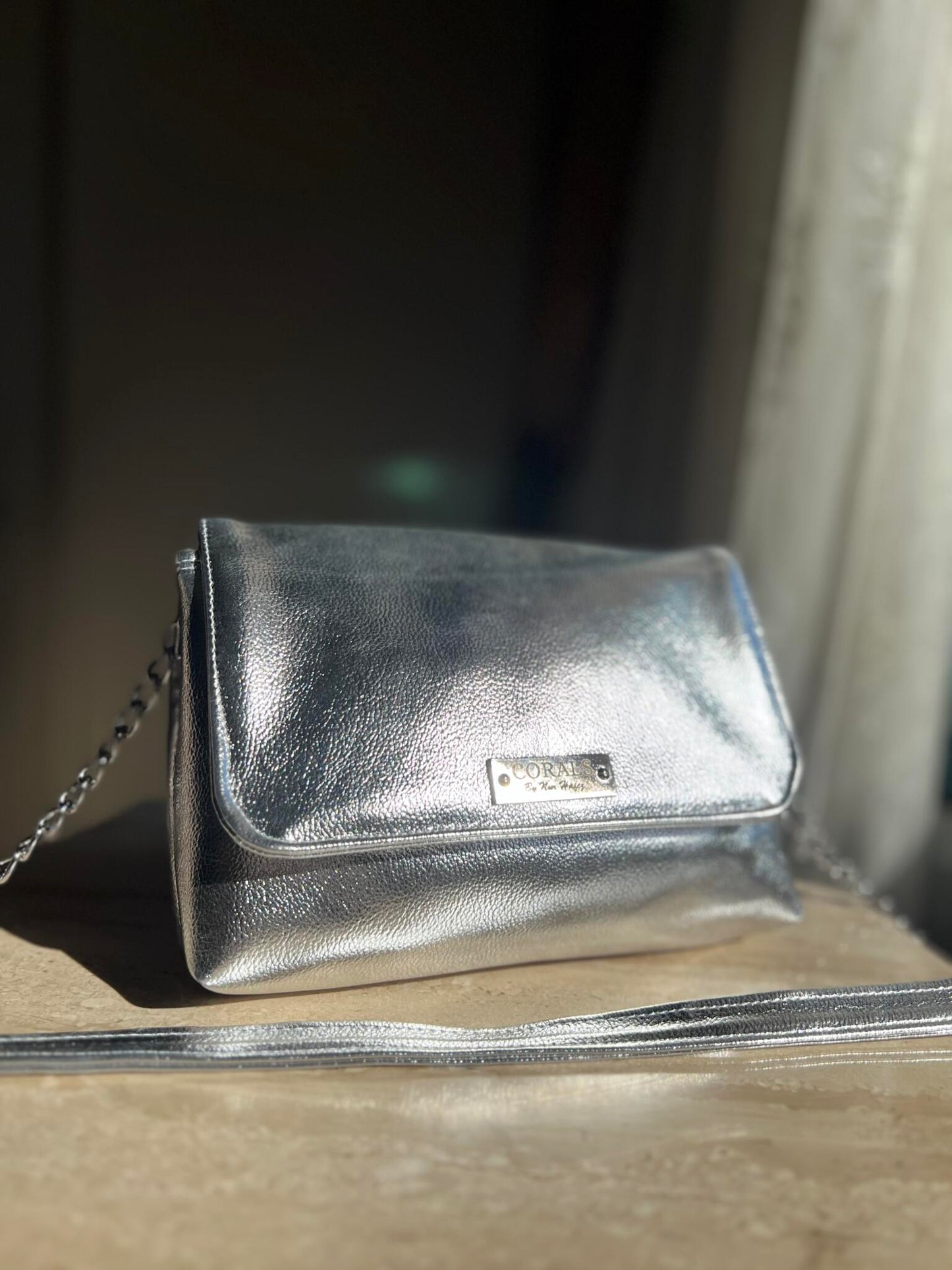 Silver cross/hand/waist bag