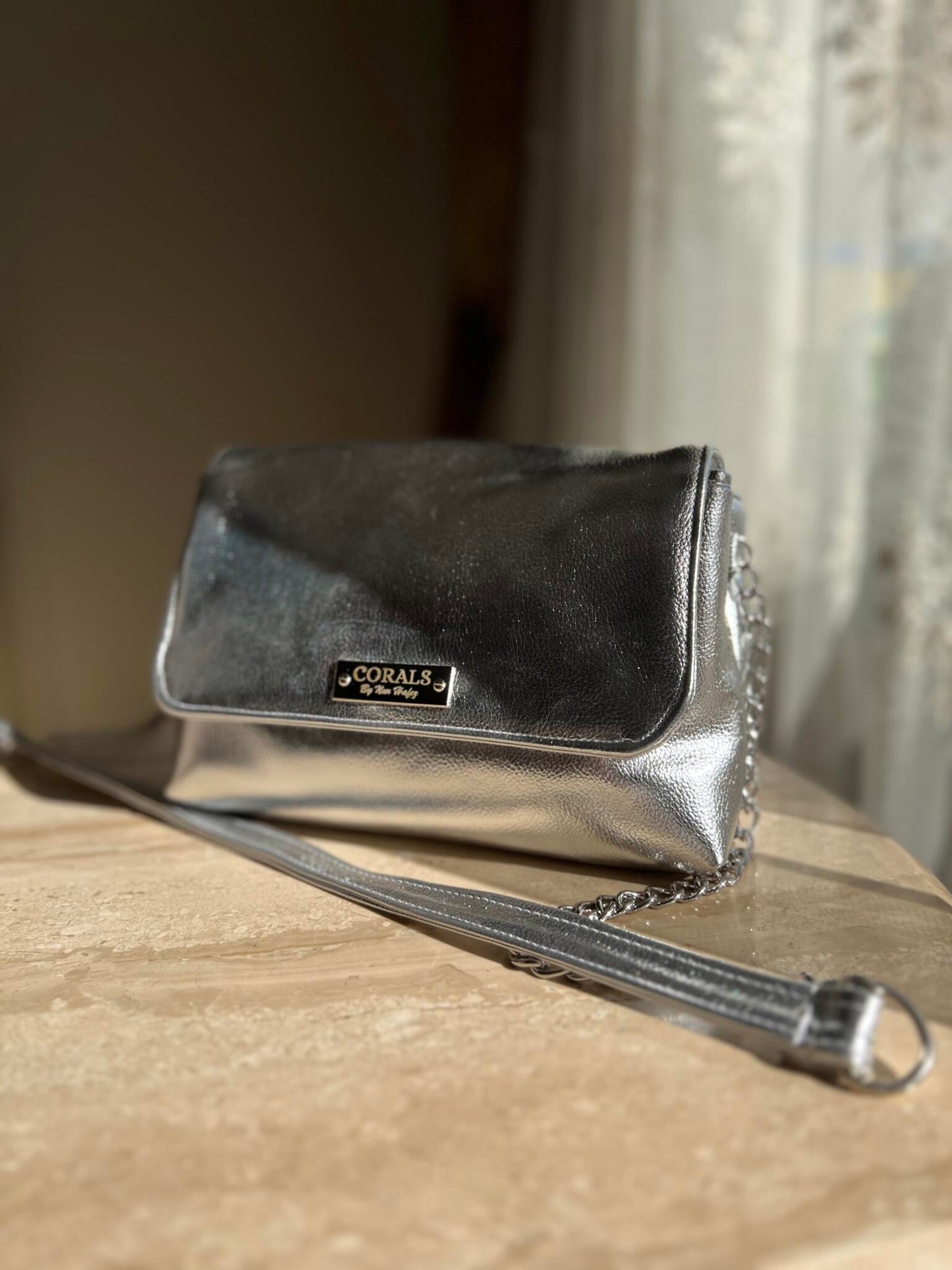 Silver cross/hand/waist bag