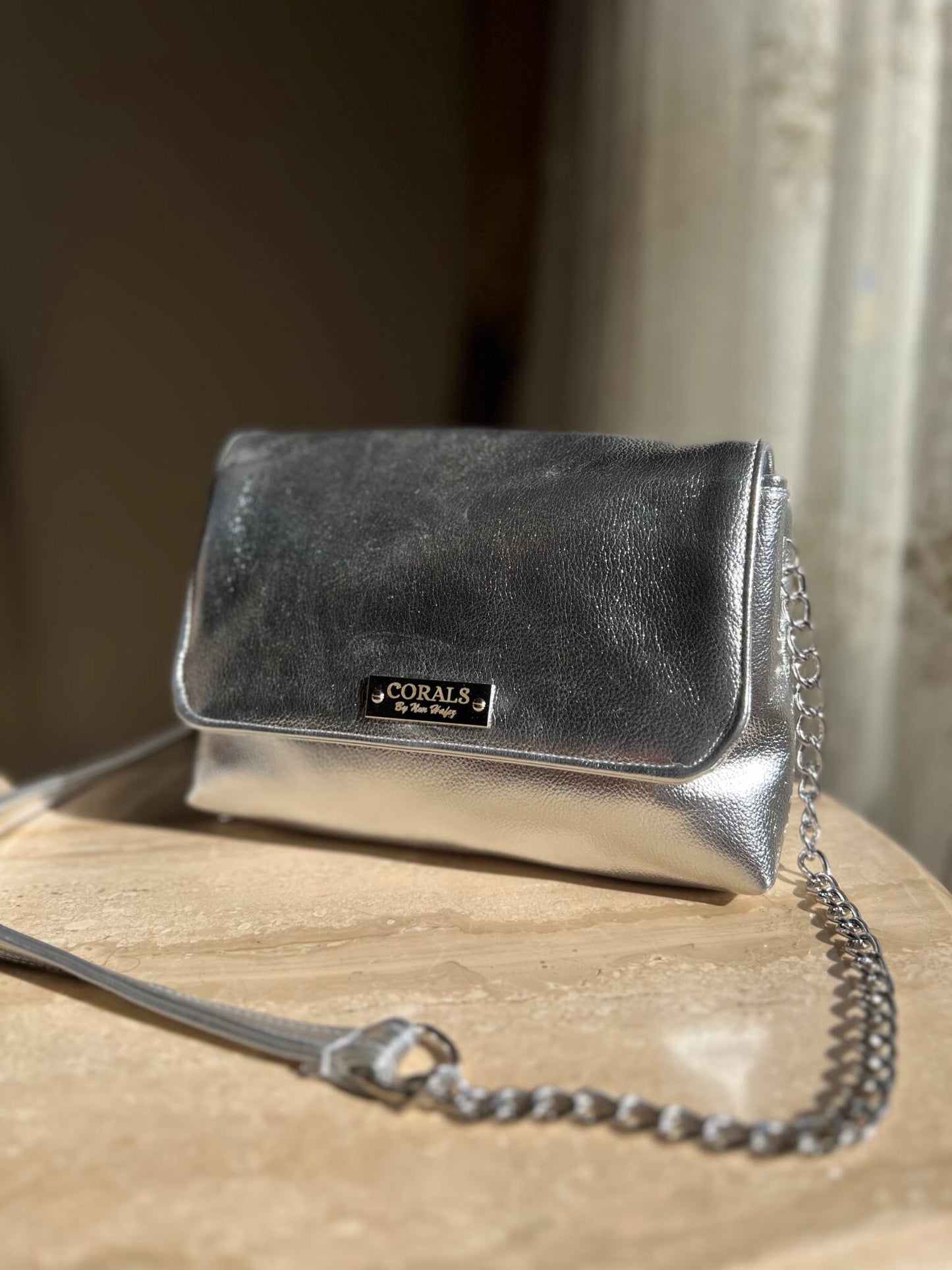 Silver cross/hand/waist bag