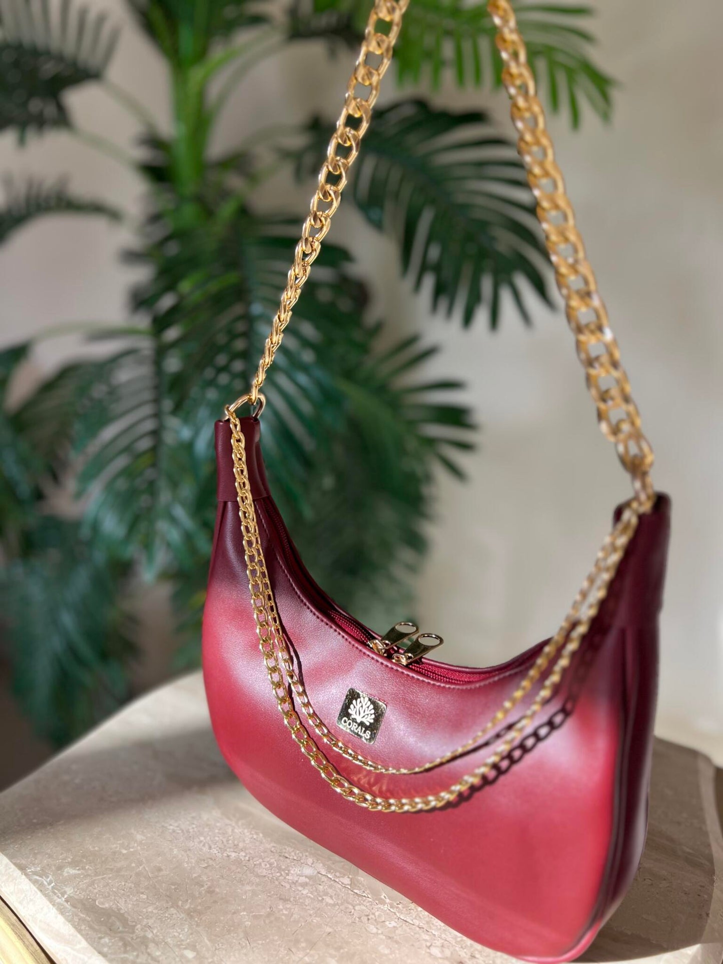 Burgundy HOBO Bag