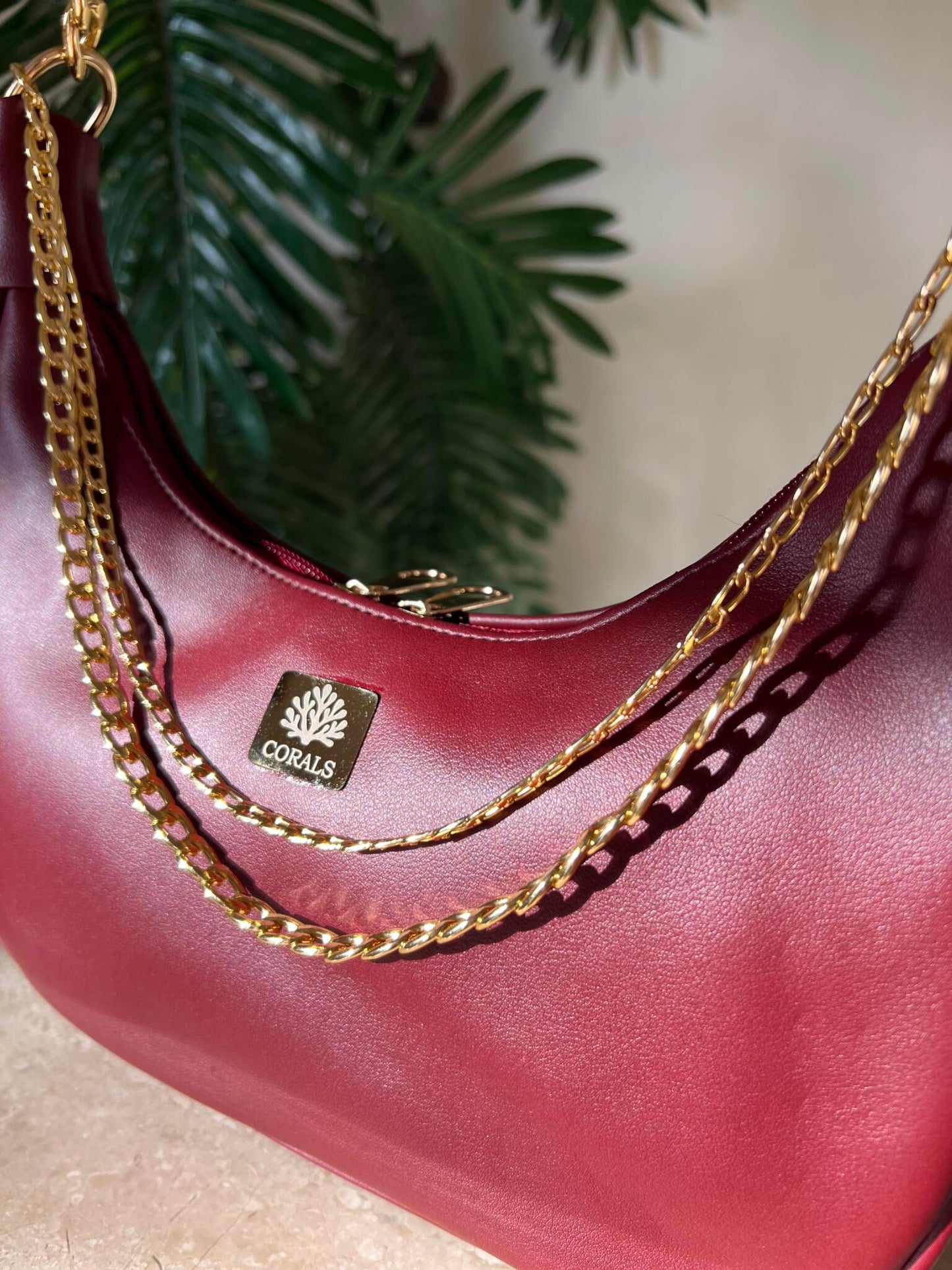 Burgundy HOBO Bag