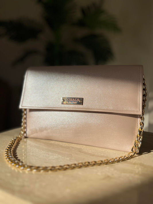 Shimmer plush clutch