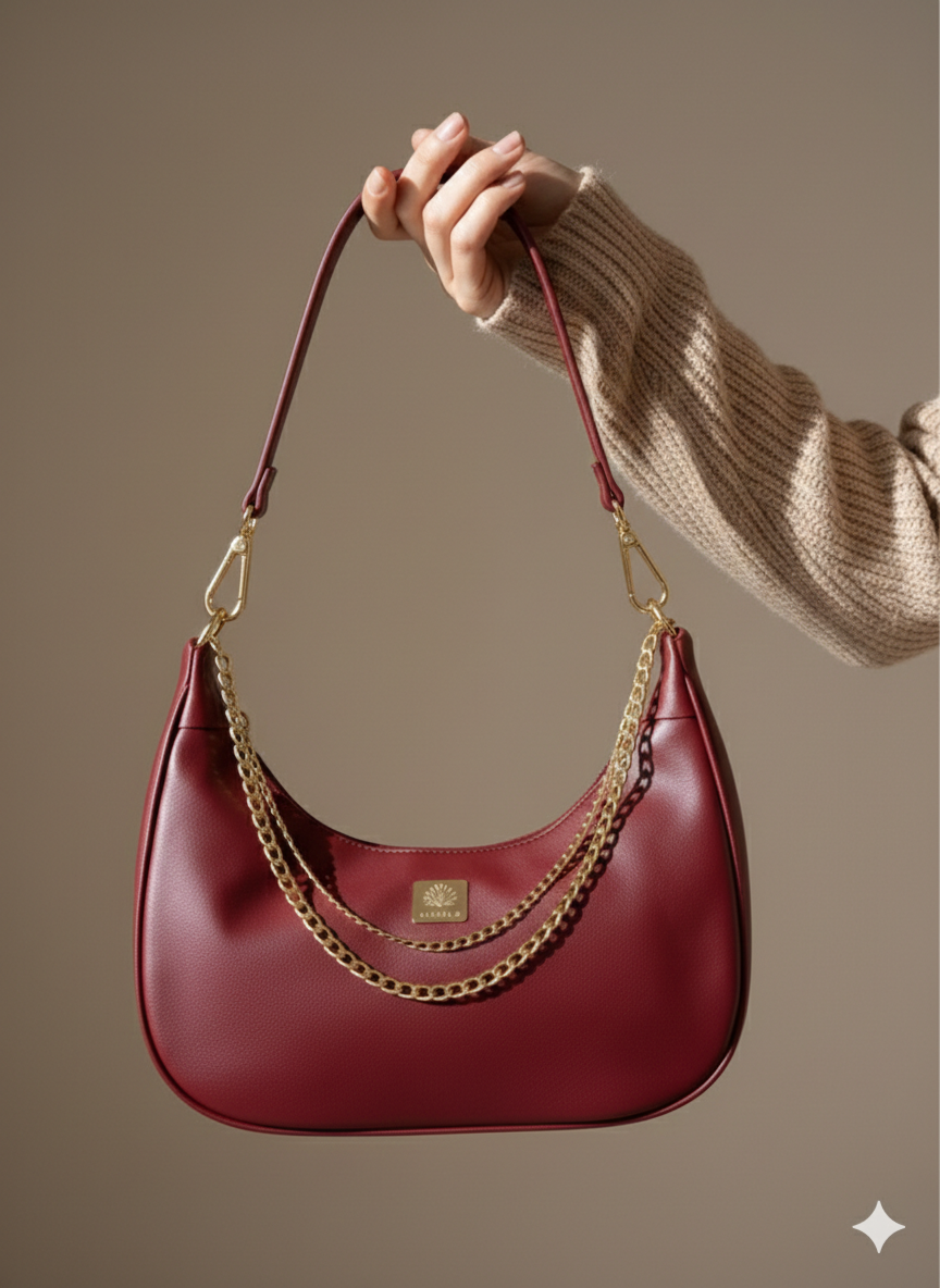 Burgundy HOBO Bag
