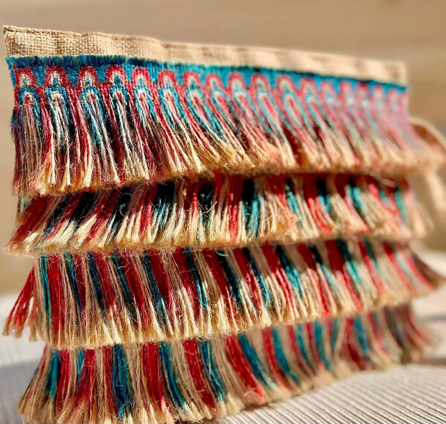 Colorful fringe clutch (customized)by order