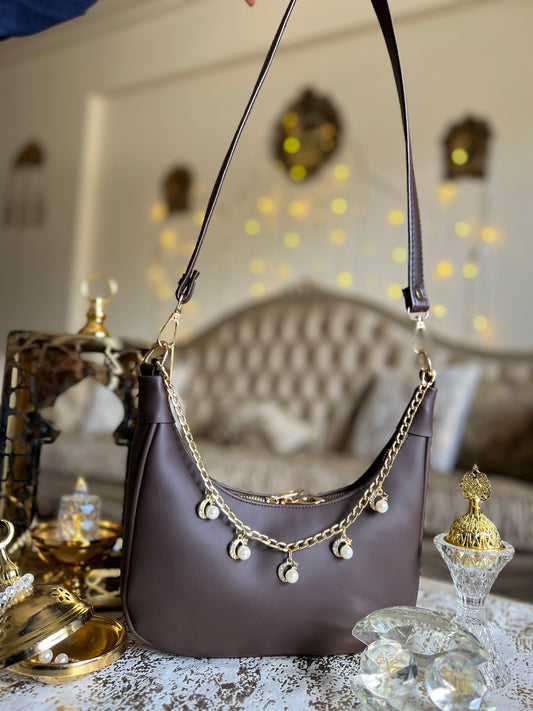 Mocha Pearl Hobo Bag